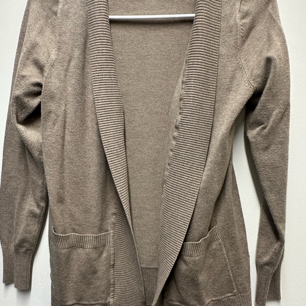 Cielo Women's Beige Open Front Cardigan